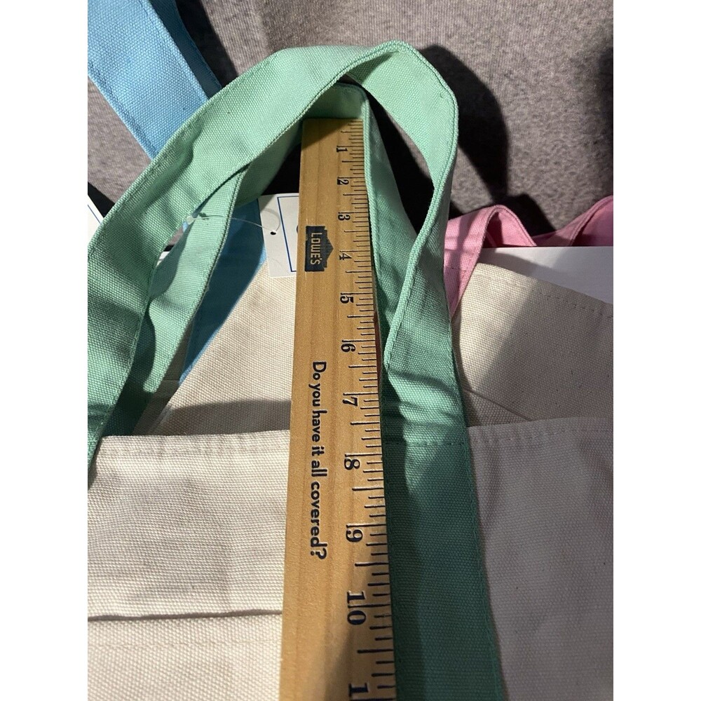 Trader Joe’s Mini Pastel Canvas Tote Bag Set of 4 NWT Limited Edition All Colors - Picture 8 of 8